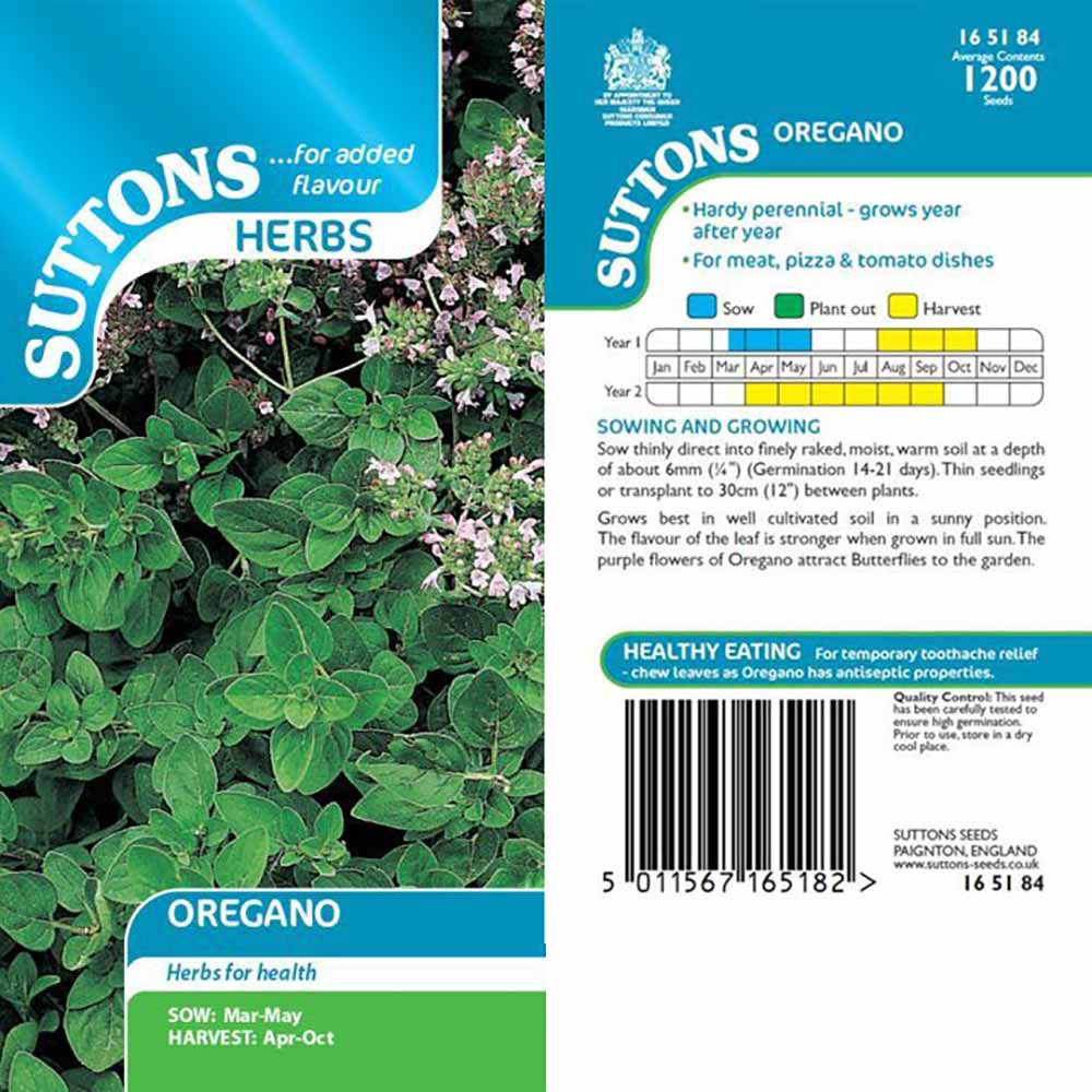 Suttons Herb Oregano 165184