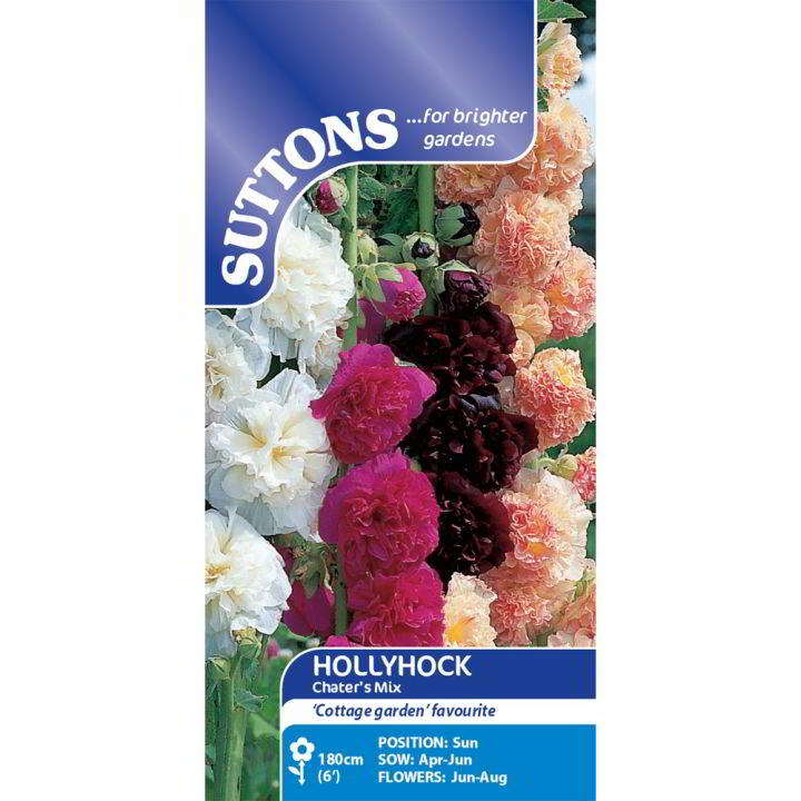 Suttons Hollyhock Chater'S Mixed 117489