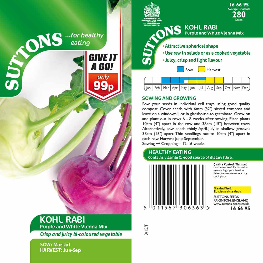 Suttons Kohl Rabi - Purple & White Vienna Mix - Giag G166695 - Image 2