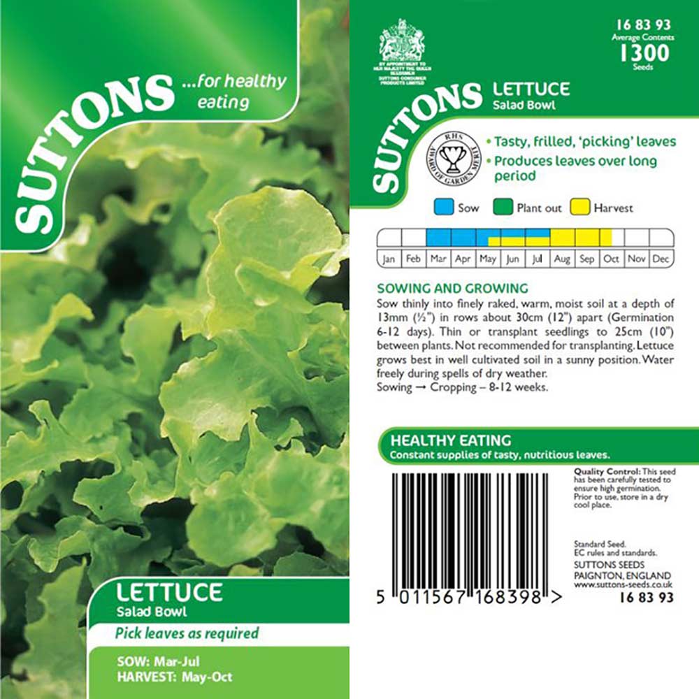 Suttons Lettuce Salad Bowl 168393