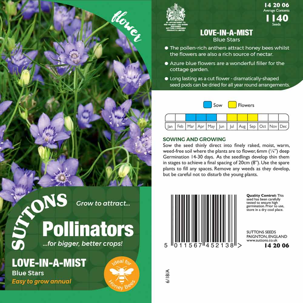 Suttons Love-In-A-Mist Bluestars Pp