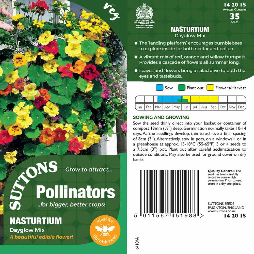 Suttons Nastutium Dayglow Pp