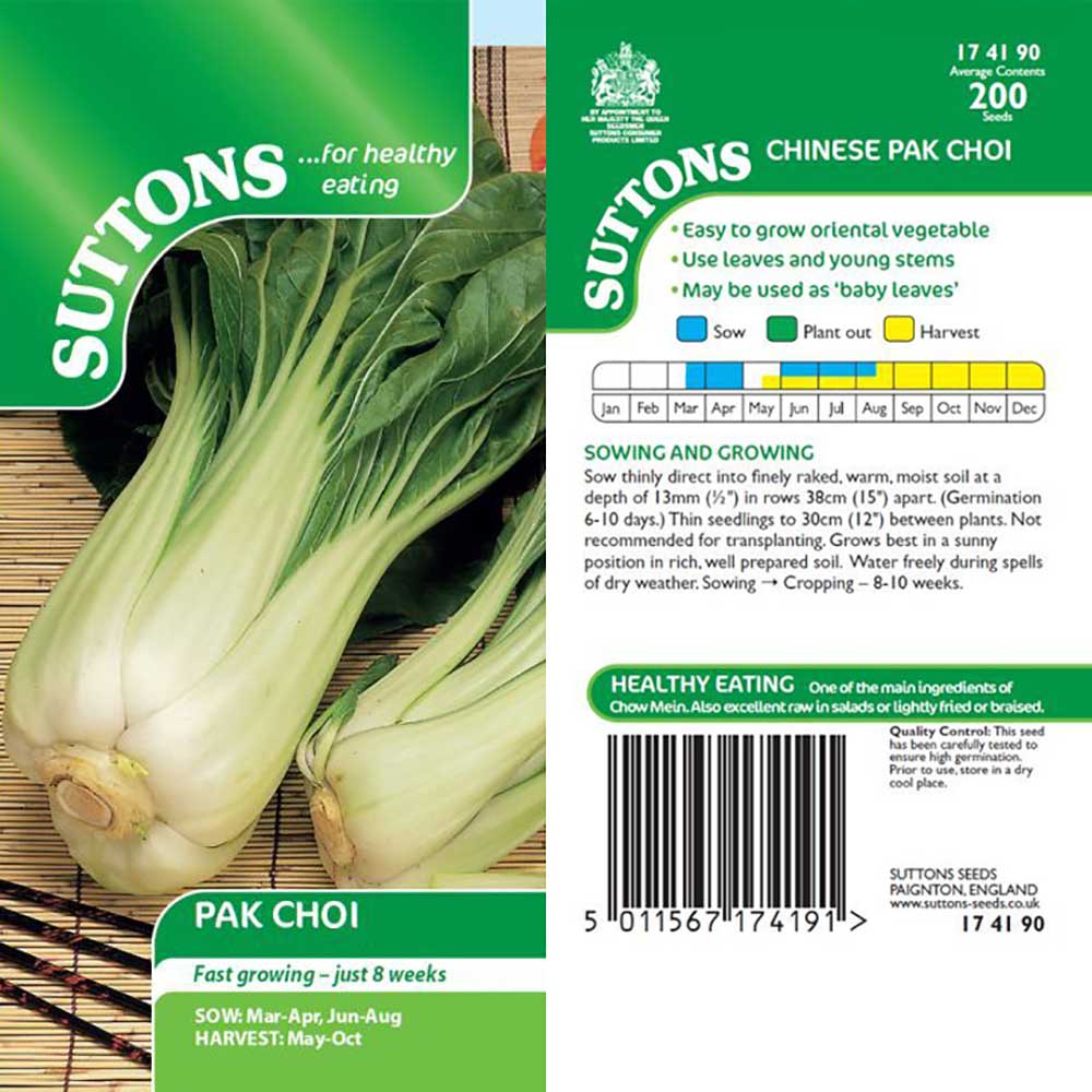 Suttons Pak Choi (Chinese) Hanakan G174190