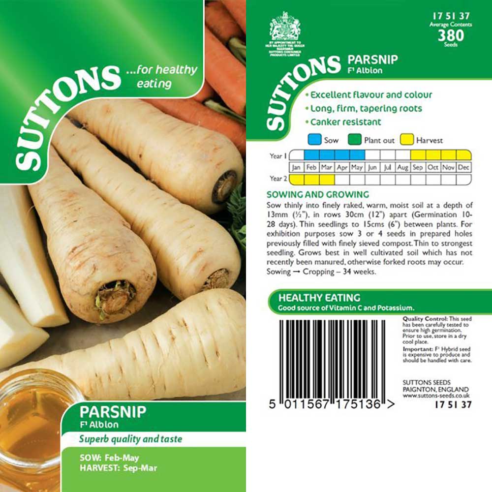 Suttons Parsnip Albion F1 G175137