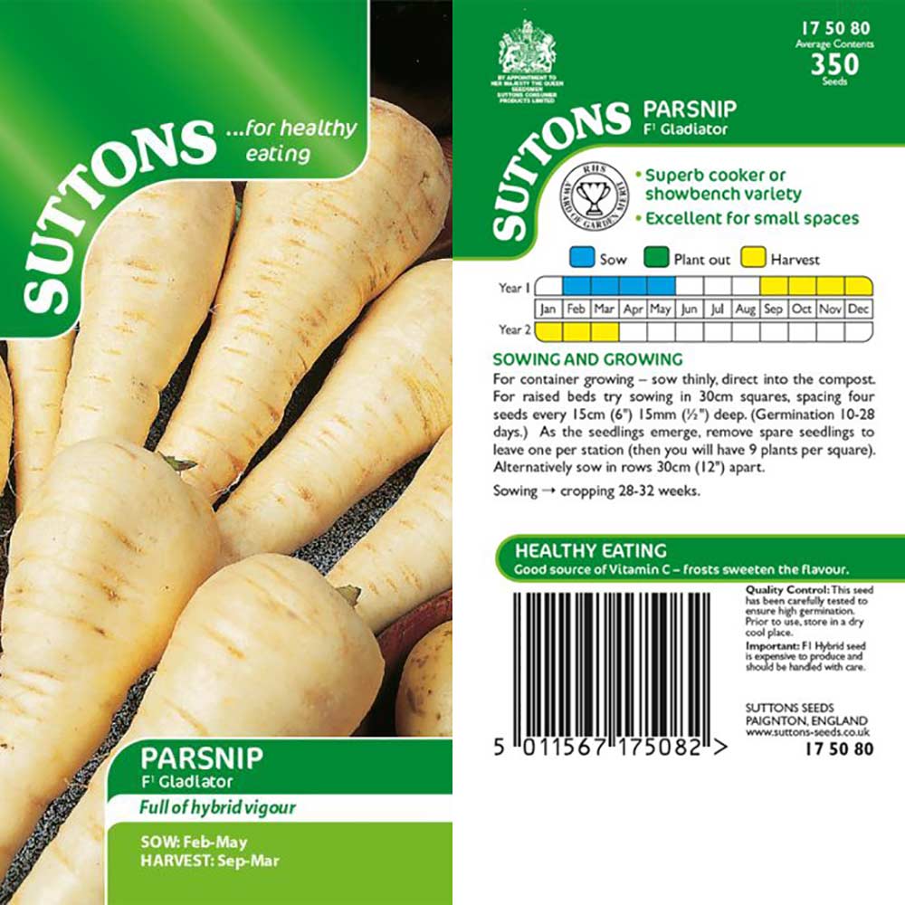 Suttons Parsnip F1 Gladiator 175080