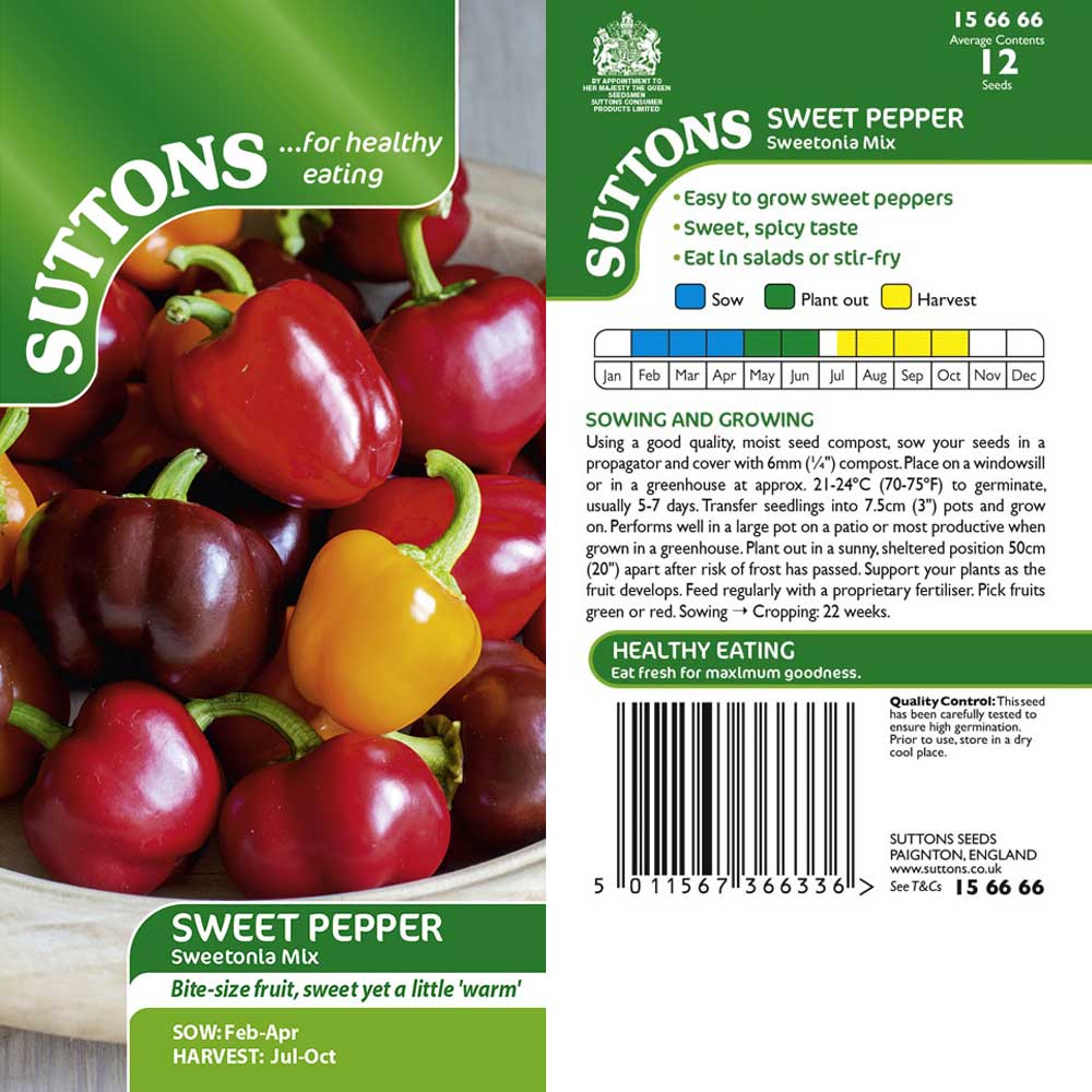 Suttons Pepper Sweet Sweetonia Mix G156666