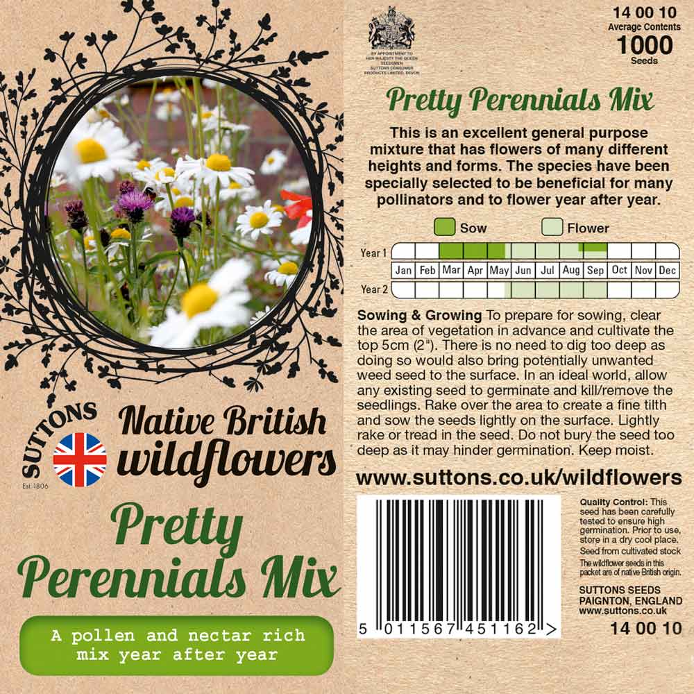Suttons Pretty Perennials Mix