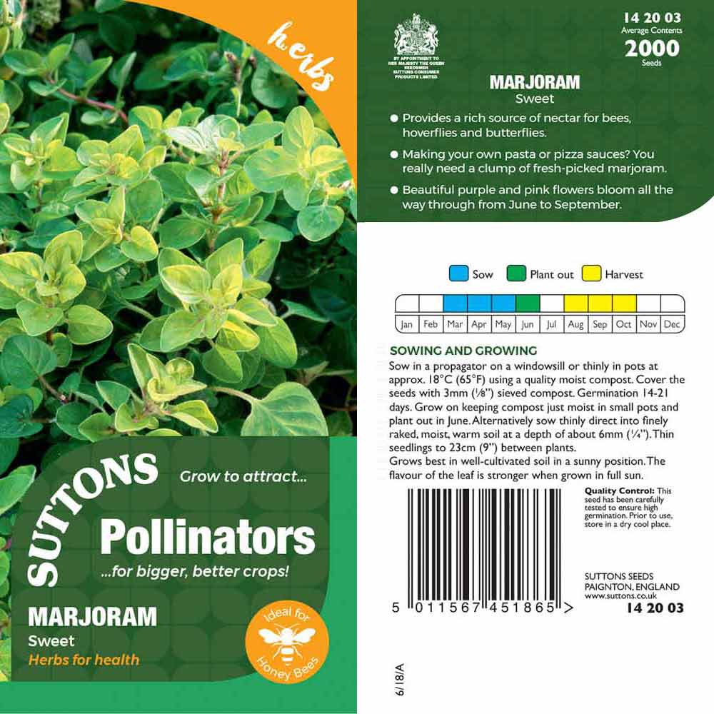Suttons Sweet Marjoram Pp