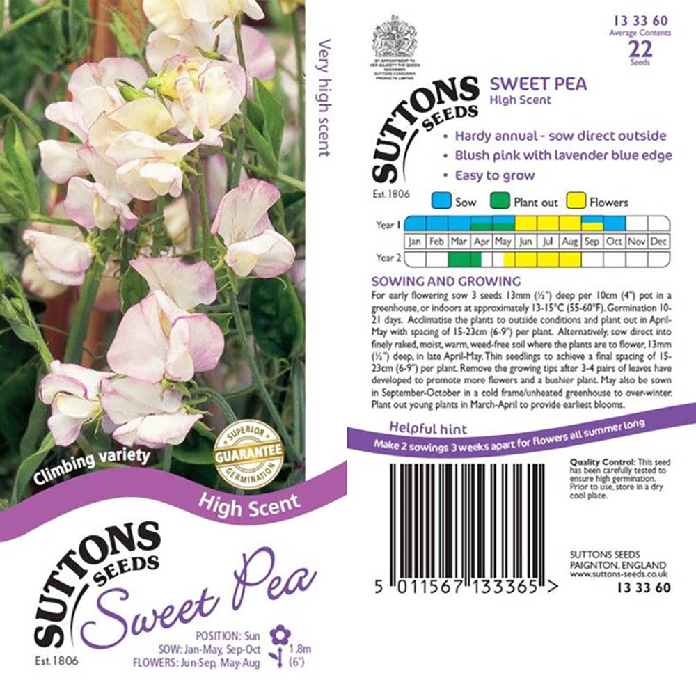 Suttons Sweet Pea High Scent 133360