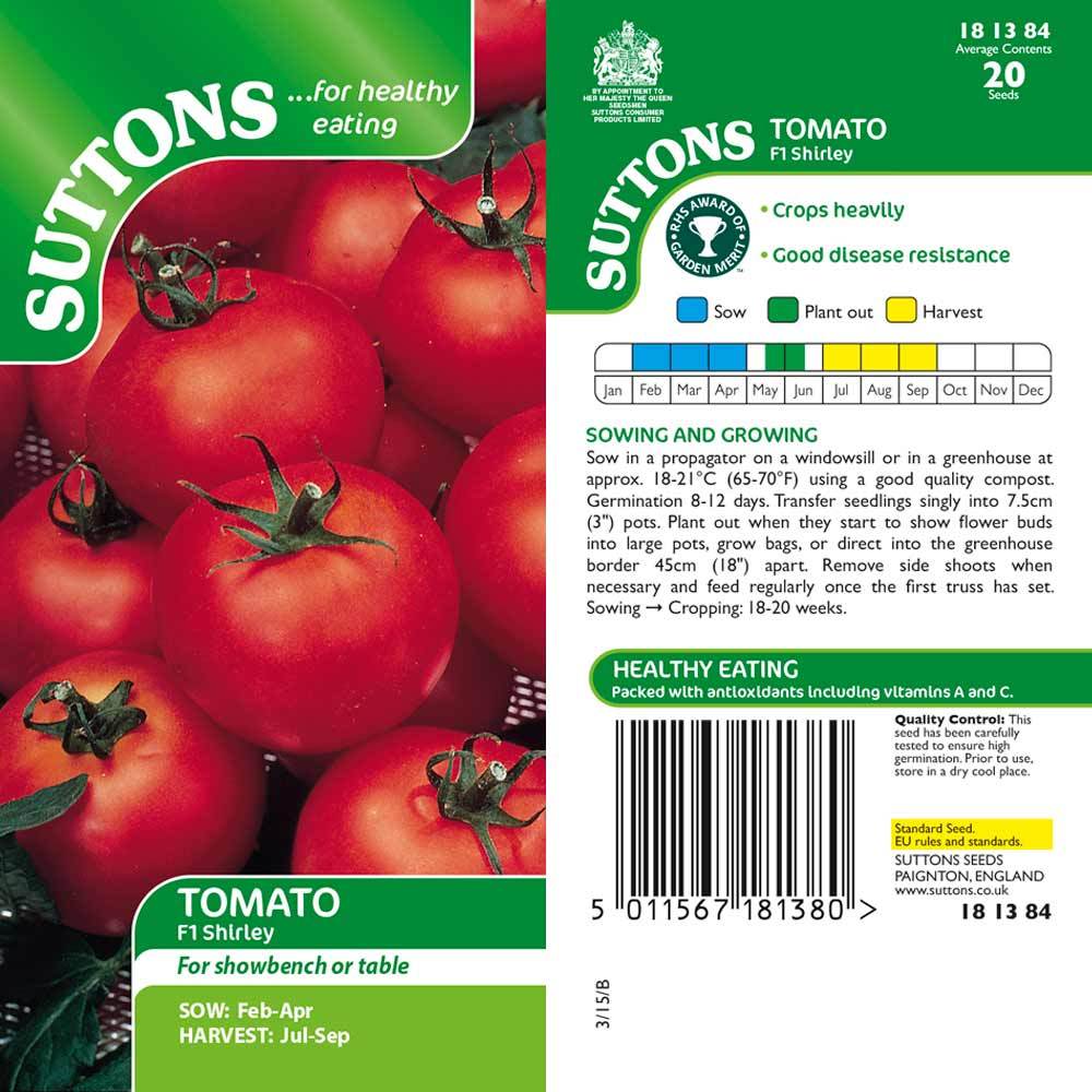 Suttons Tomato F1 Shirley G181384