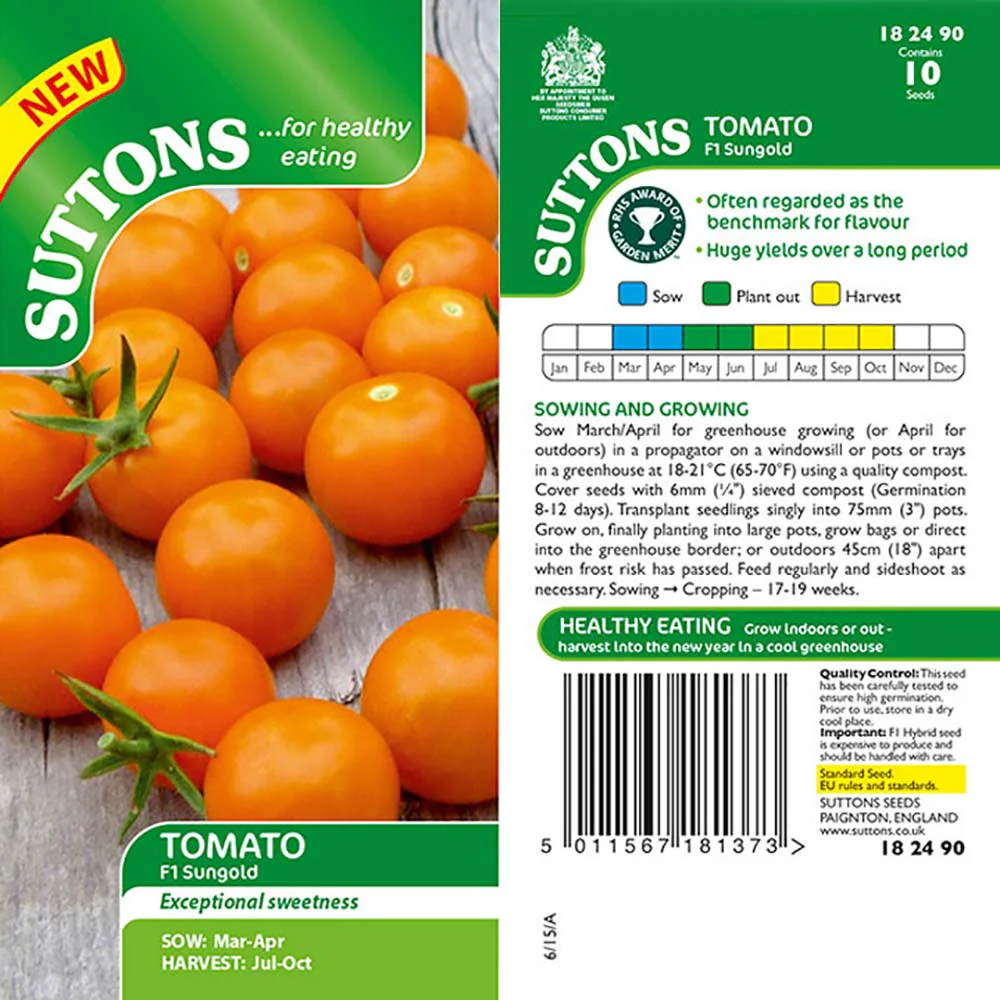 Suttons Tomato Sungold F1 G182490 - Image 2