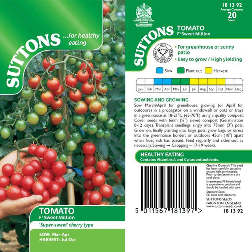 Suttons Tomato Sweet Million F1 181392