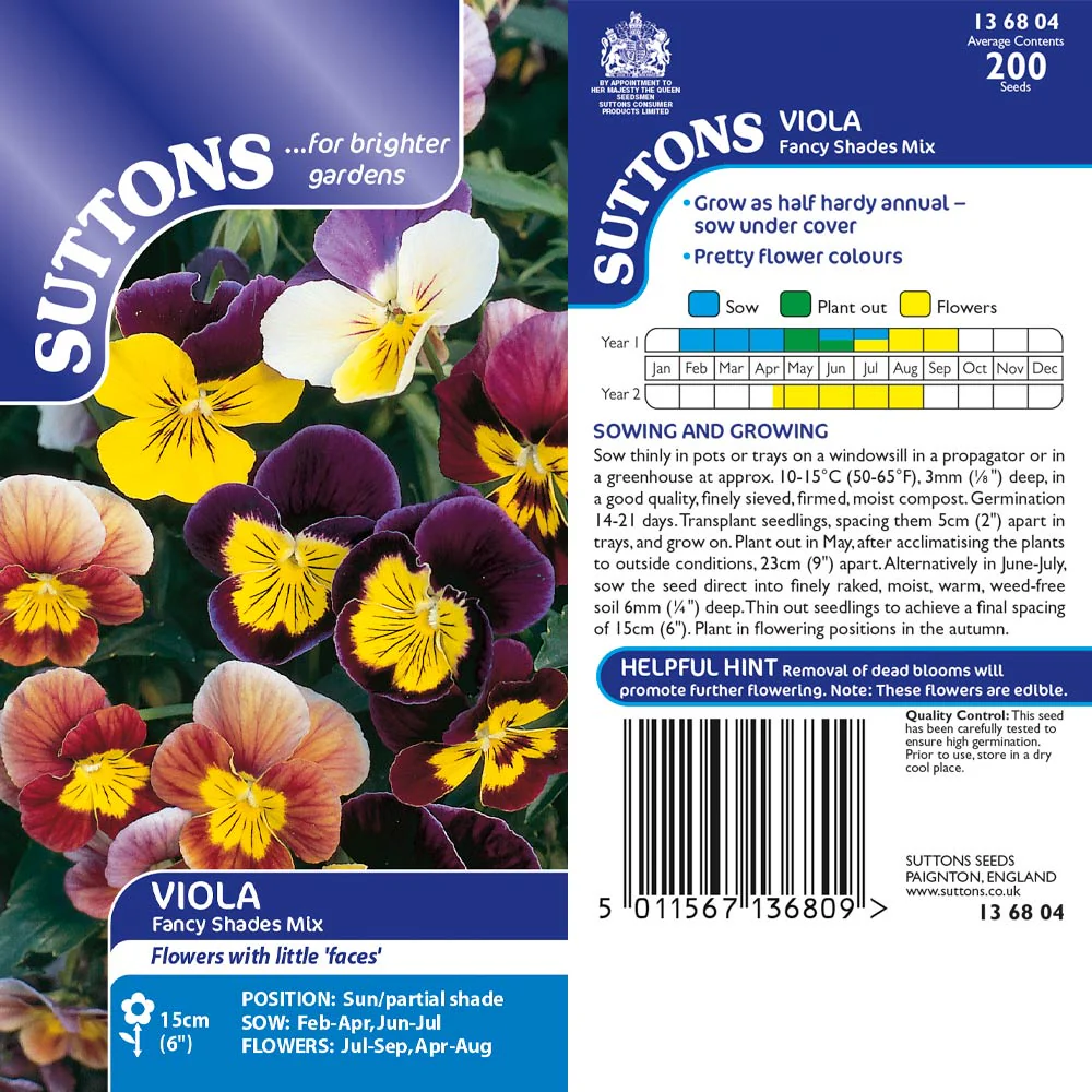Suttons Viola Fancy Shades Mixed 136804 - Image 2