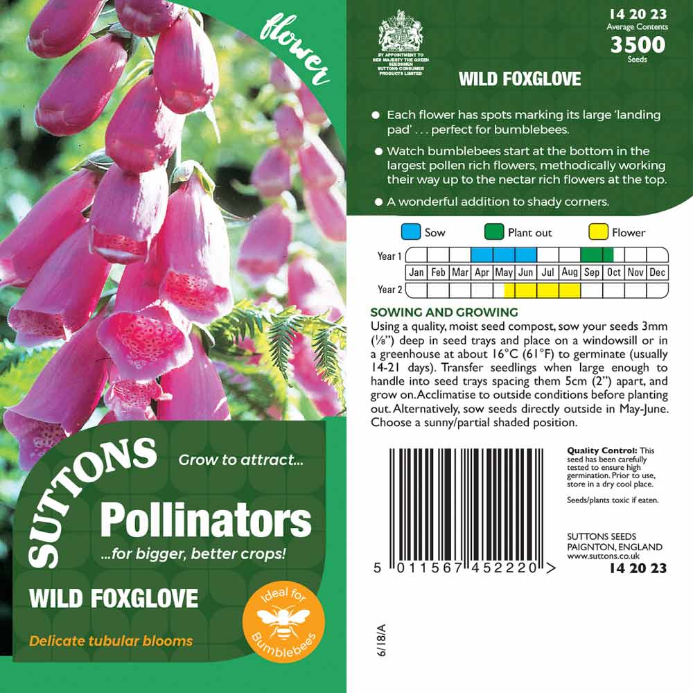 Suttons Wild Foxglove Pp