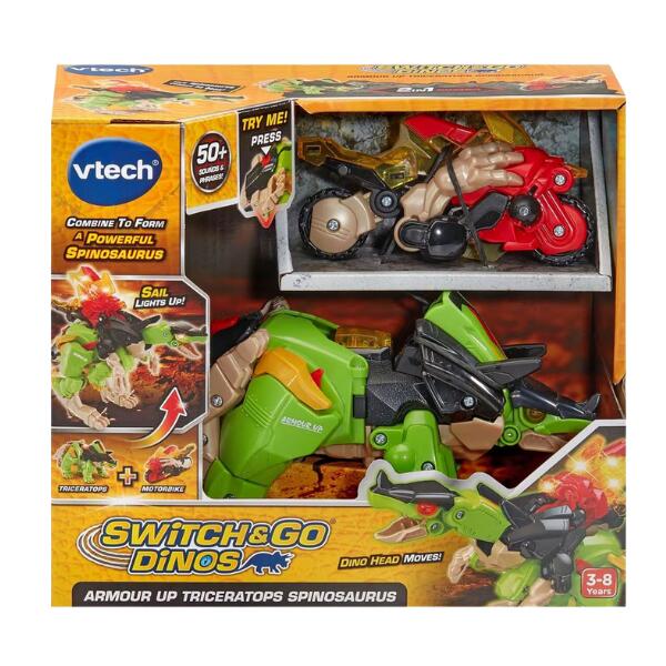 Switch & Go Dinos Armour Up Triceratops Spinosaurus