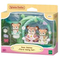 Sylvanians Deer Babies - Floral Swing Set