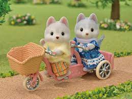 Sylvanians Tandem Cycling Set Husky Sister & Brother - Image 2