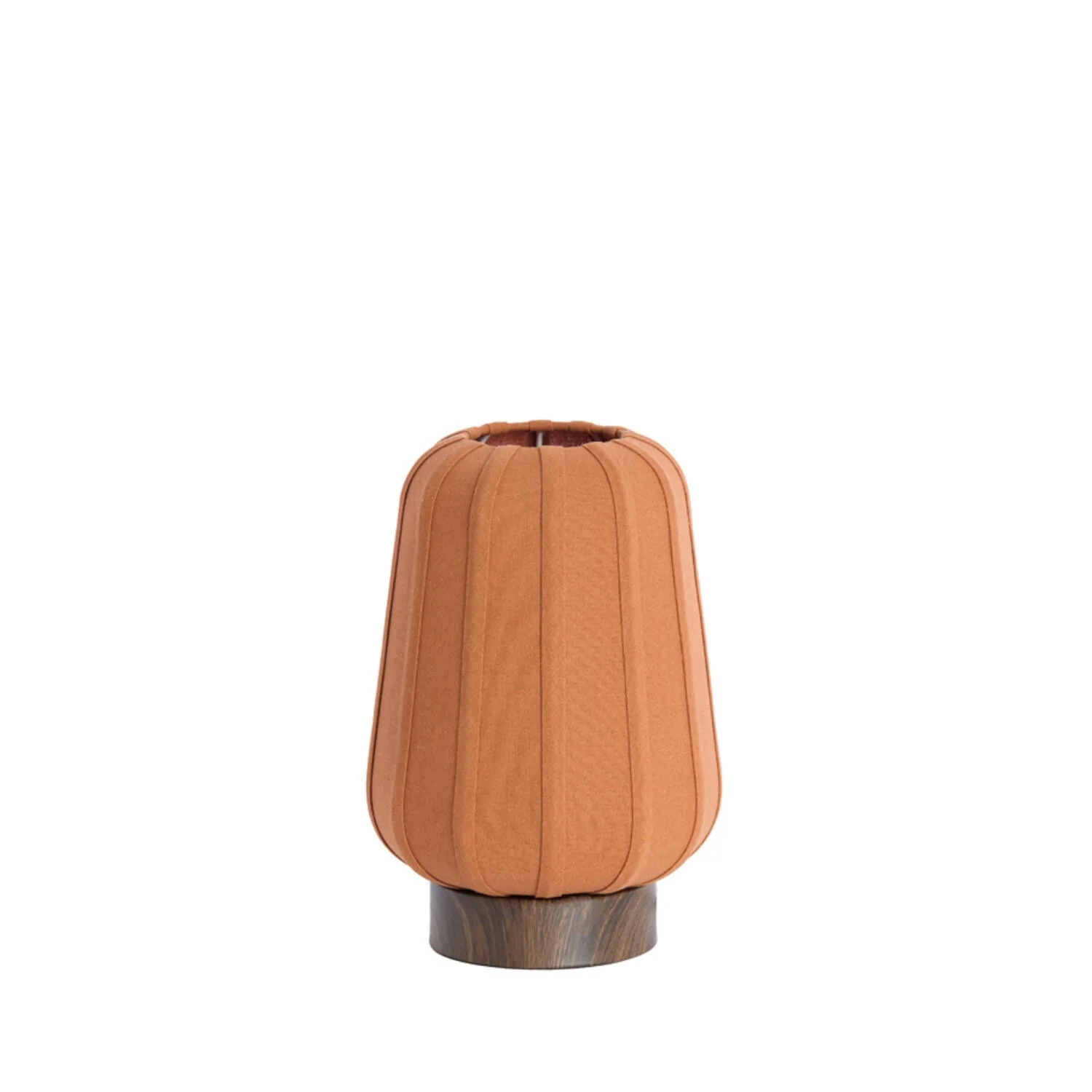 Table Lamp 20 x 29cm BIBURY Wood Print Dark Brown & Terra