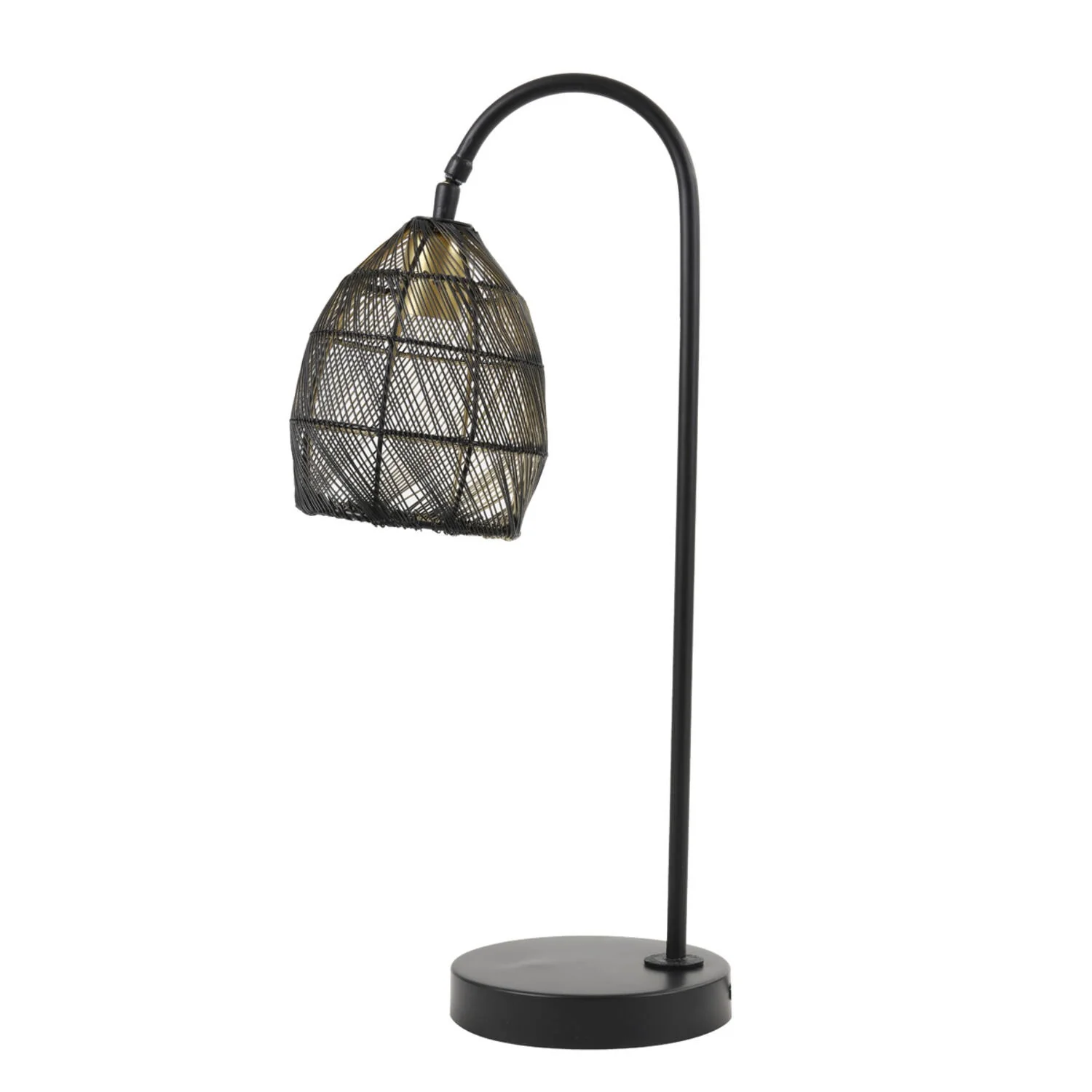 Table Lamp 23 x 18 x 60cm MEYA Matt Black & Gold