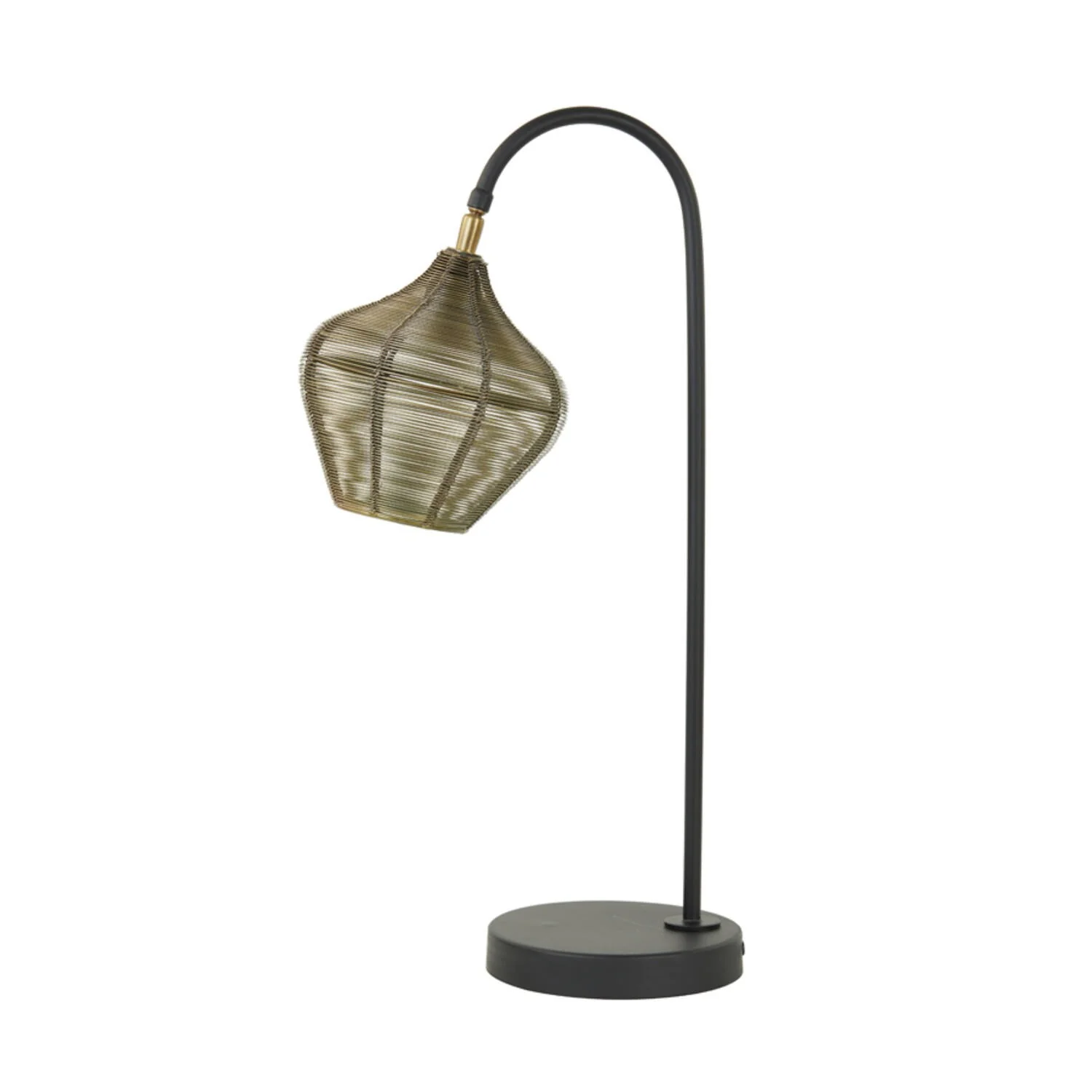 Table Lamp 27 x 20 x 61cm ALVARO Antique Bronze & Matt Black