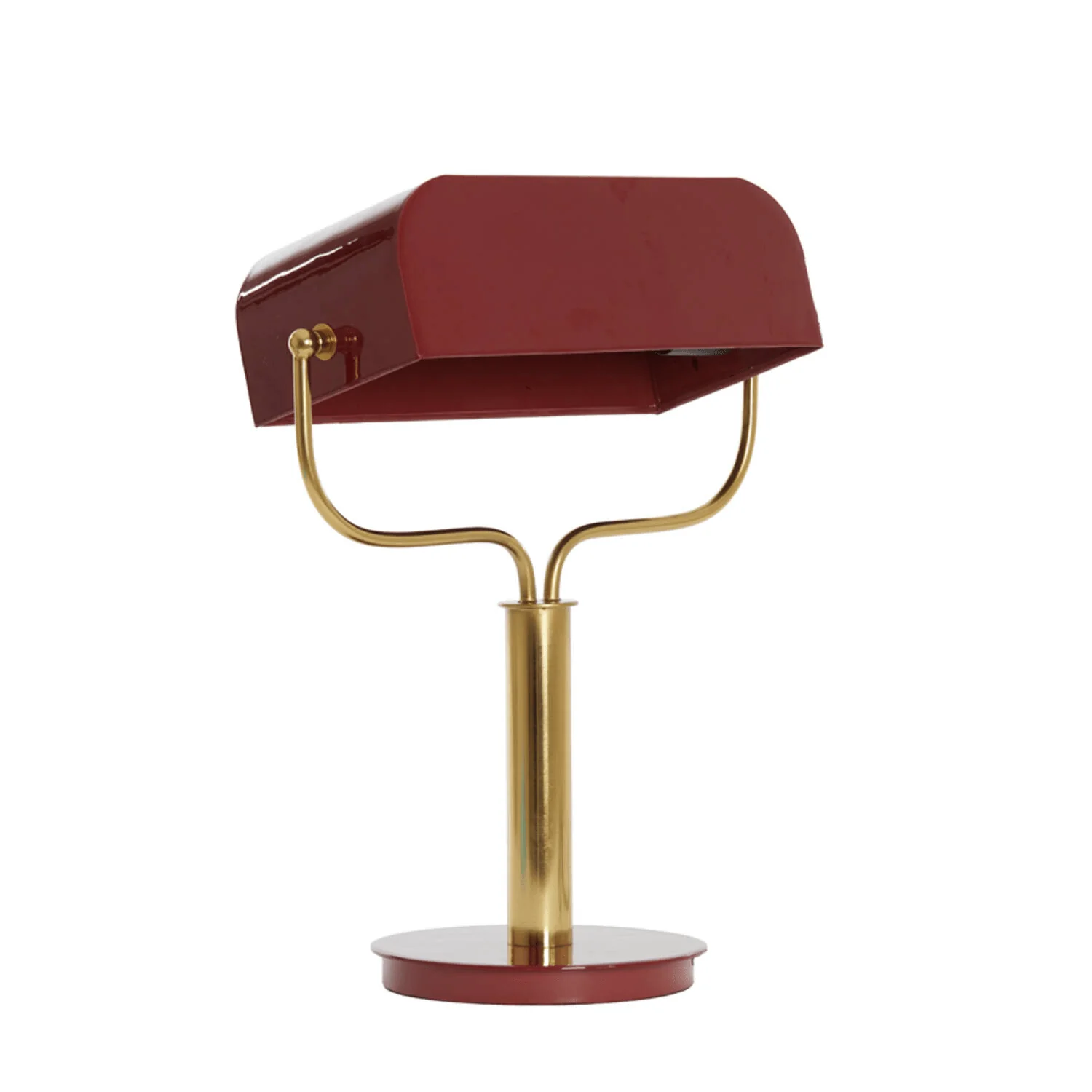 Table Lamp 37 x 14 x 43cm AYER Shiny Burgundy & Gold