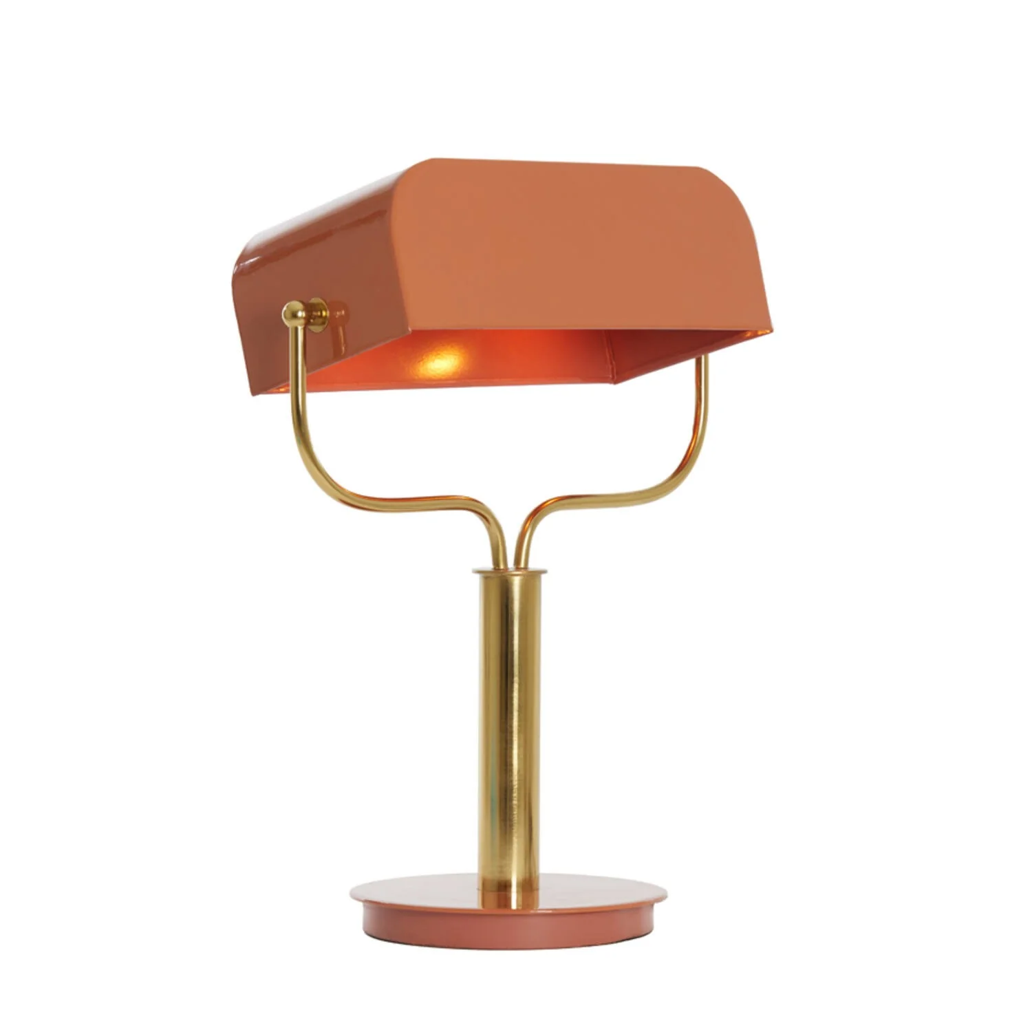 Table Lamp 37 x 14 x 43cm AYER Shiny Orange & Gold - Image 2