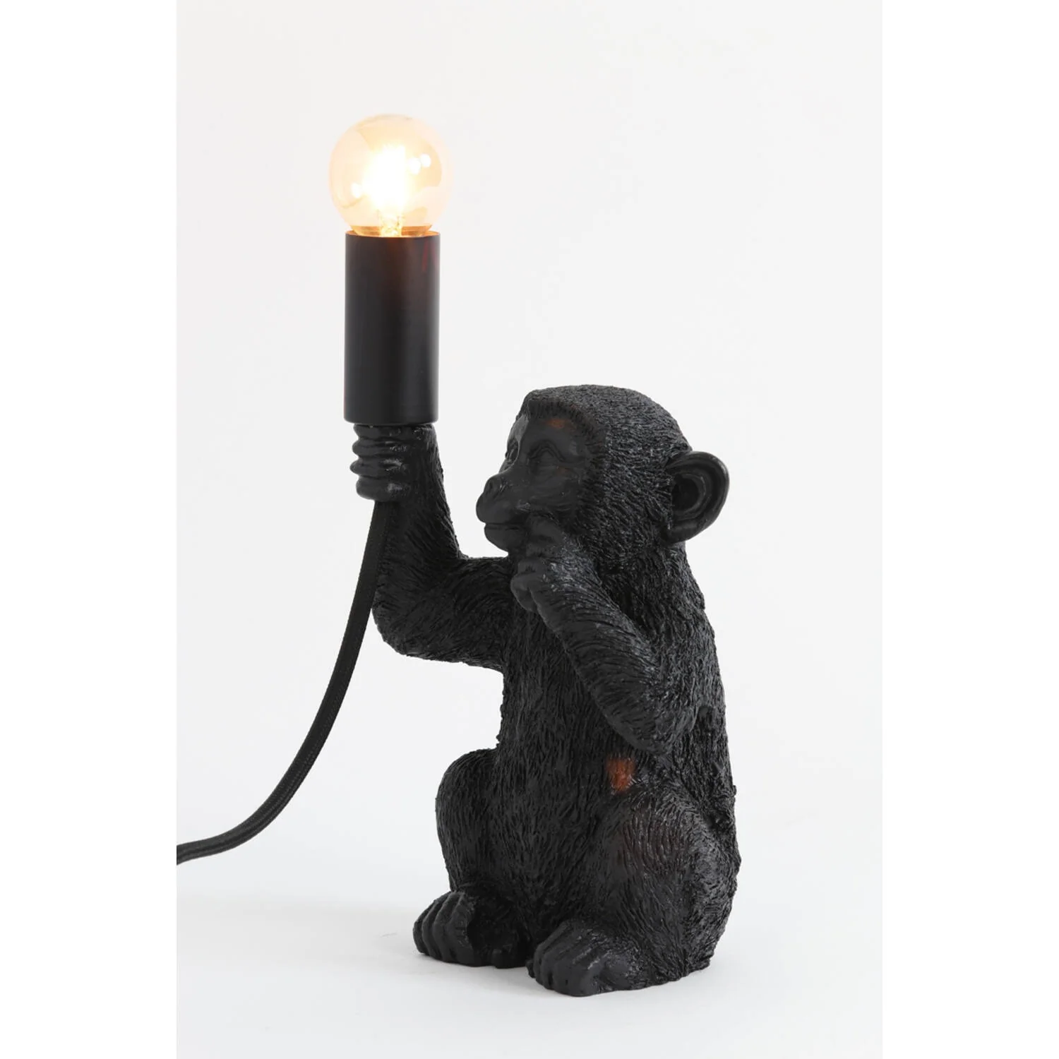 Table Lamp E14 13 x 12.5 x 23.5cm MONKEY Matt Black - Image 3