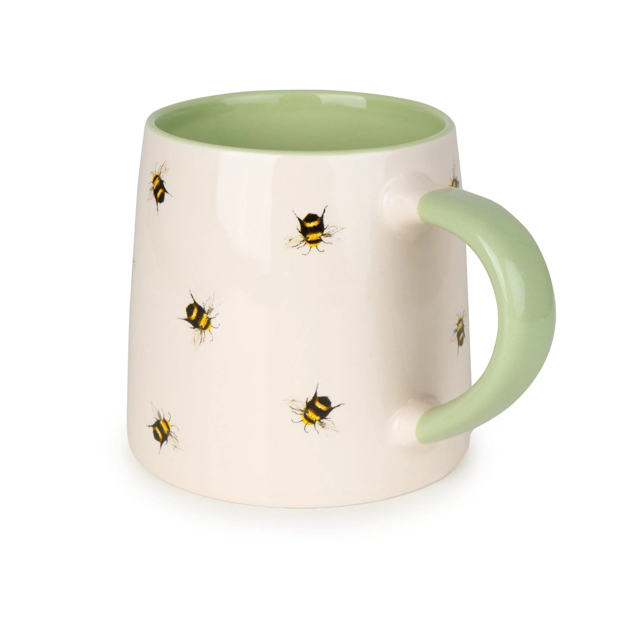 Tapered Mug - Soft Green Bees