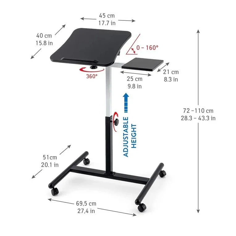 Tatkraft Vanessa Mobile Laptop Table & Mouse Stand - Image 2