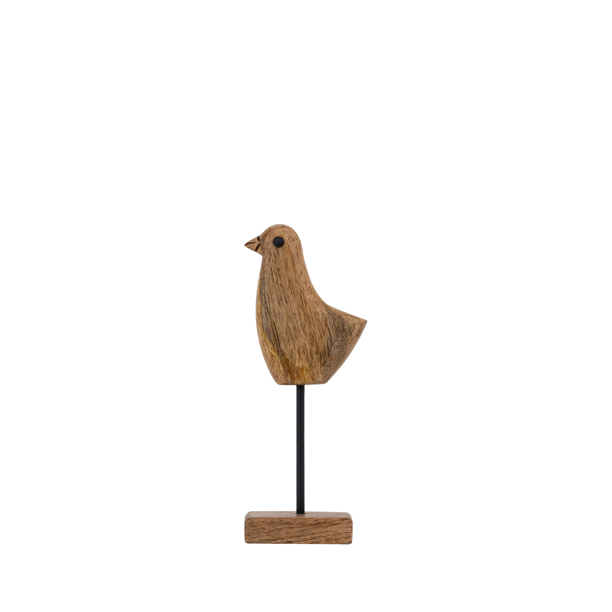 Tayana Light Brown Wood Bird Shaped Statue 23cm