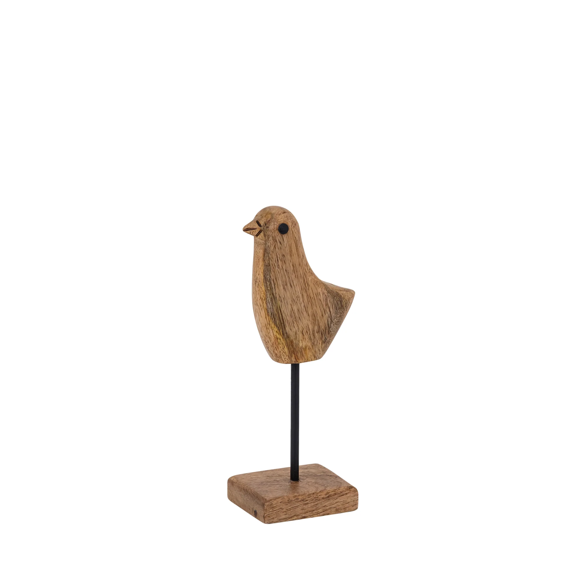 Tayana Light Brown Wood Bird Shaped Statue 23cm - Image 2