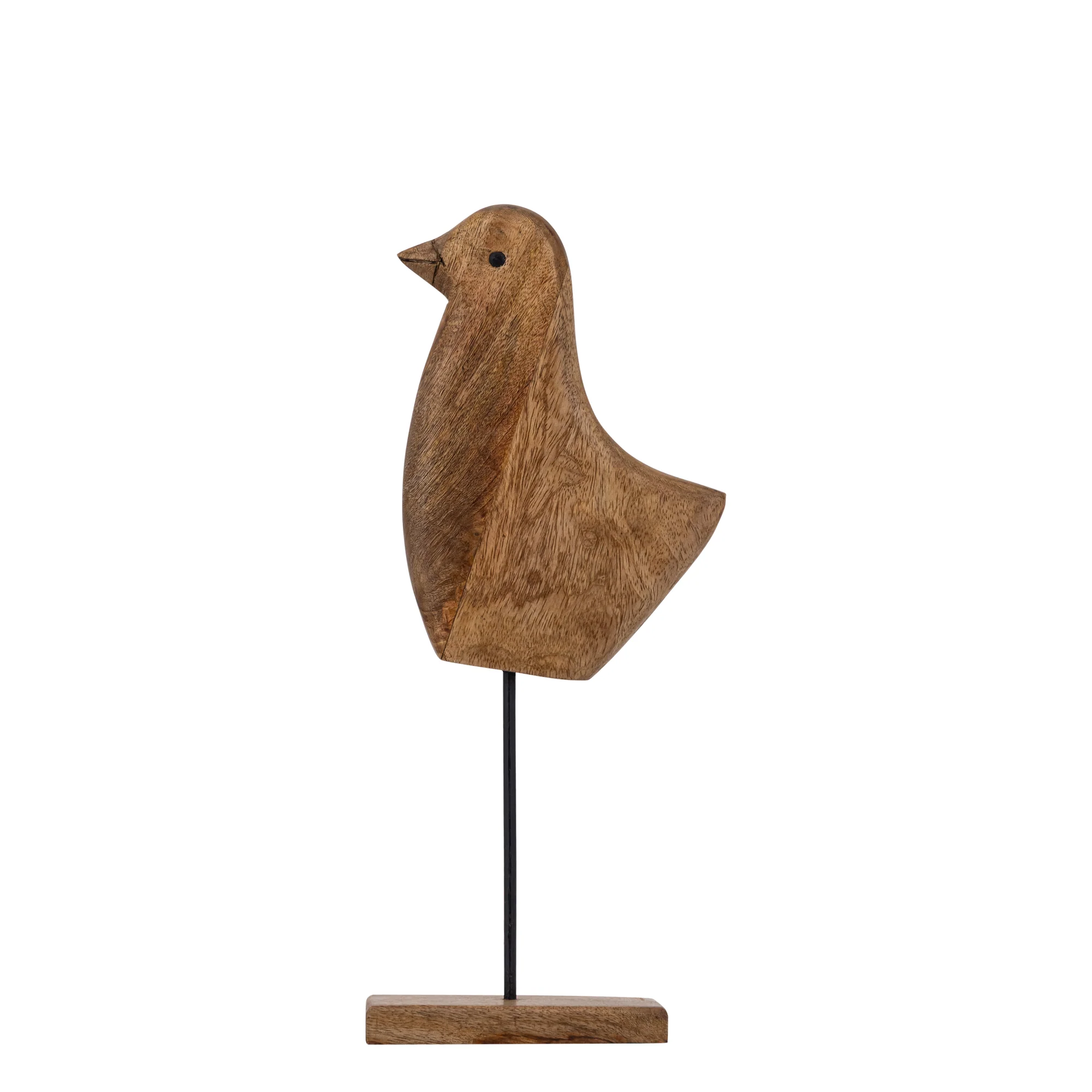 Tayana Light Brown Wood Bird Shaped Statue 42cm