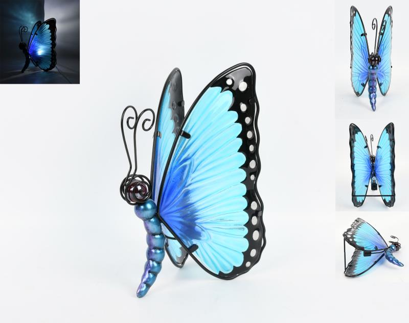 Teal Blue LED Butterfly - Image 2