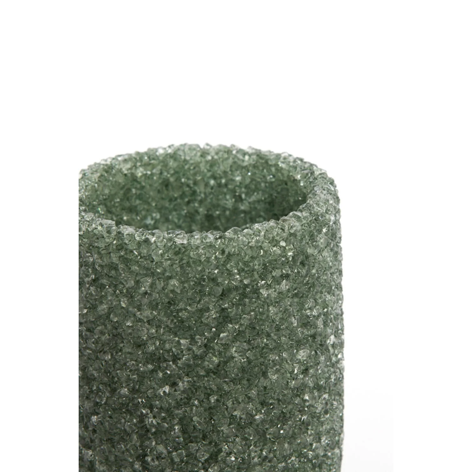 Tealight Holder 8 x 9.5cm MORITA Glass Green Blue - Image 2