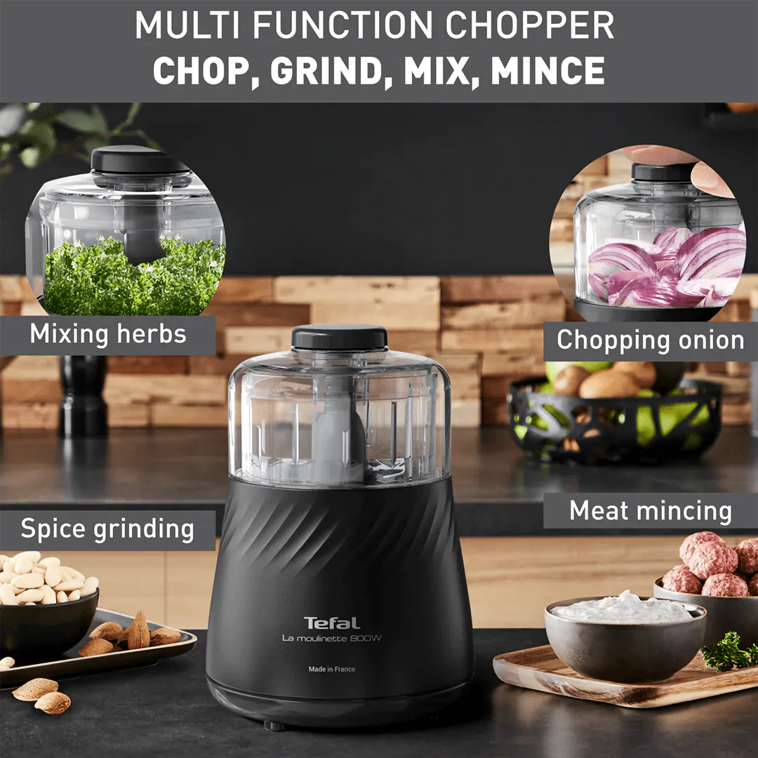 Tefal Eco Respect Moulinette MB710840 – 4-in-1 Chopper, Mixer, Grinder & Blender - Image 2