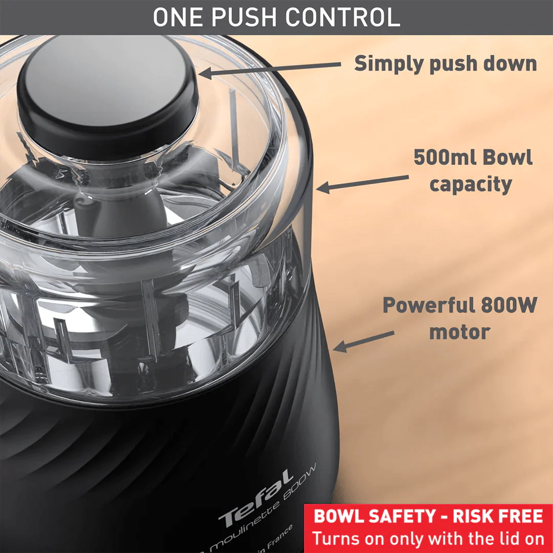 Tefal Eco Respect Moulinette MB710840 – 4-in-1 Chopper, Mixer, Grinder & Blender - Image 6