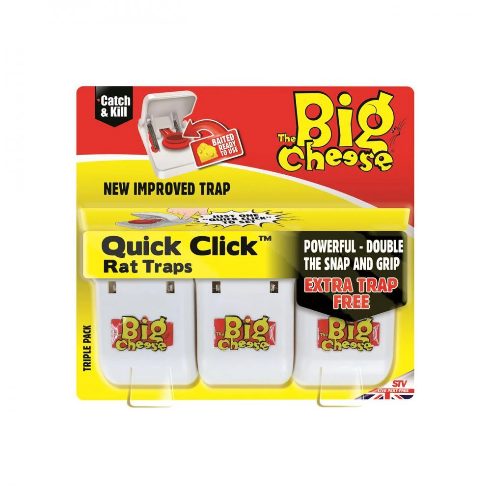 The Big Cheese Catch & Kill Quick Click Rat Trap 3 Pack