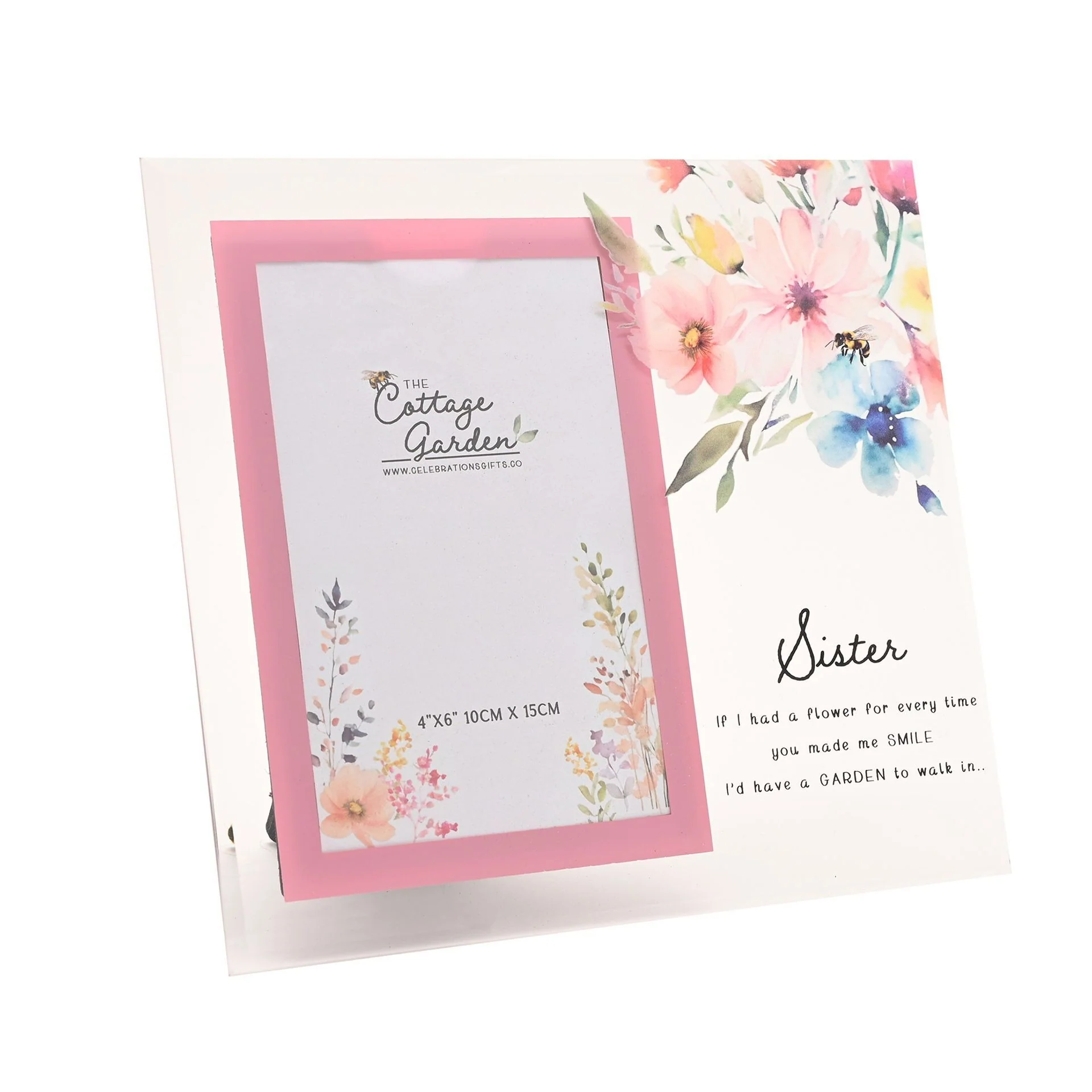 The Cottage Garden Glass Photo Frame 4" x 6" – Sister