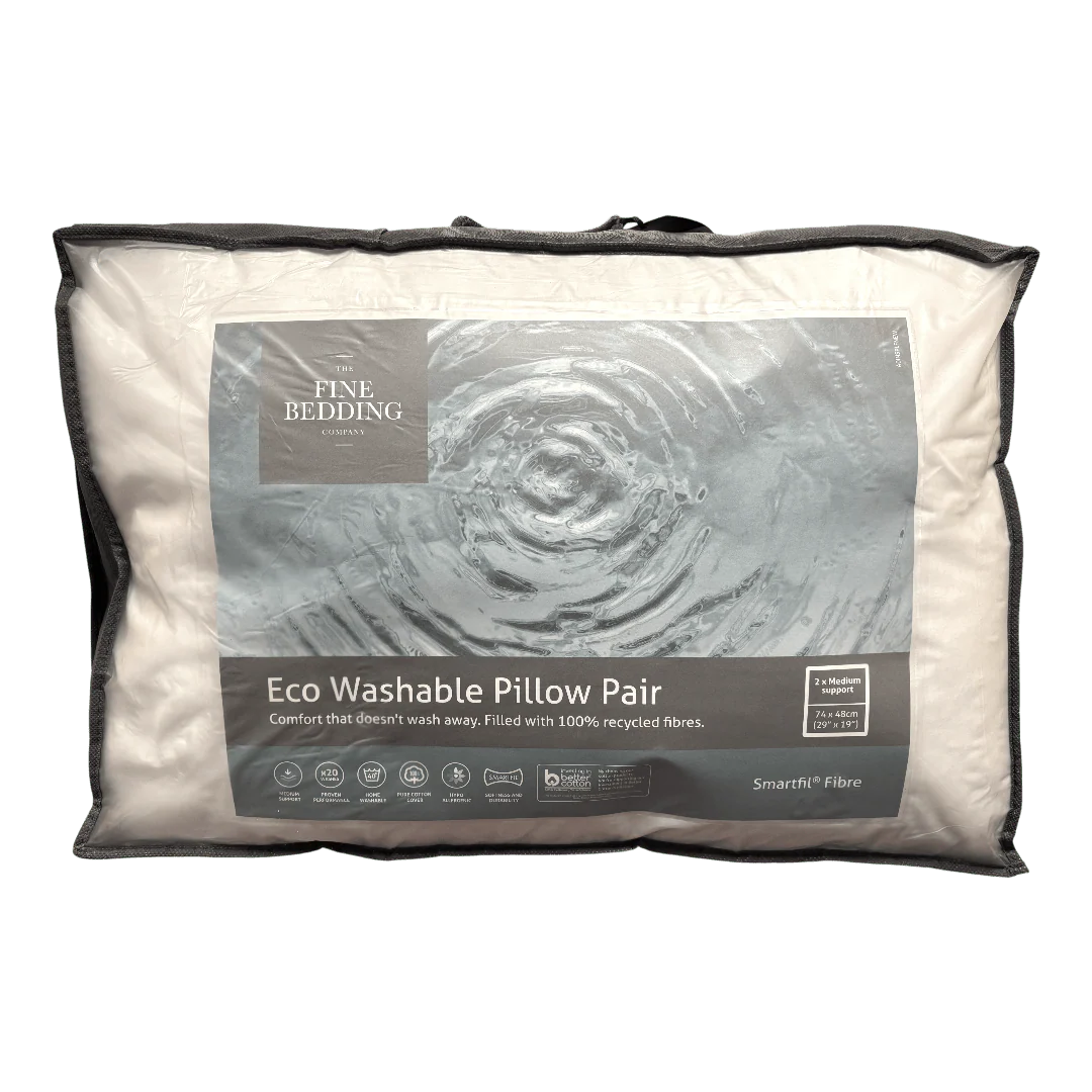 The Fine Bedding Company Eco Washable Pillow 2pk
