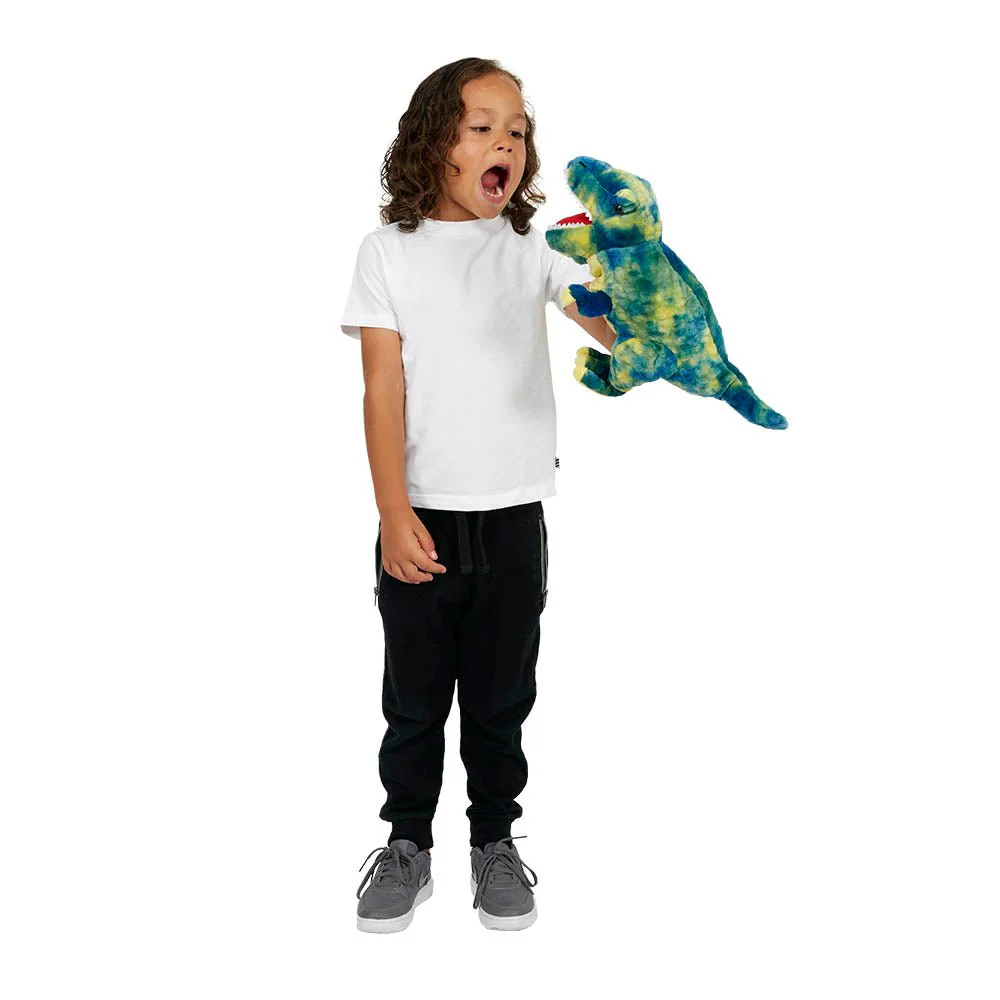 The Puppet Company Baby Dino T-Rex Blue Hand Puppet - Image 2