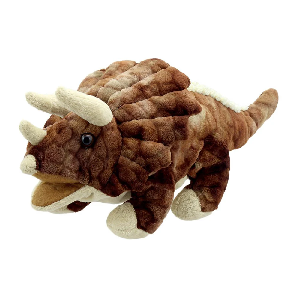 The Puppet Company Baby Dino Triceratops Hand Puppet