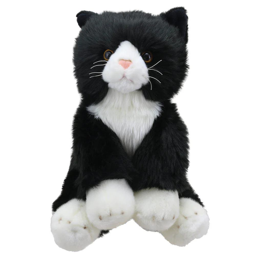The Puppet Company Black And White Cat Wilberry Favourite Soft Toy