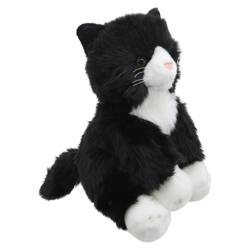 The Puppet Company Black And White Cat Wilberry Favourite Soft Toy - Image 2
