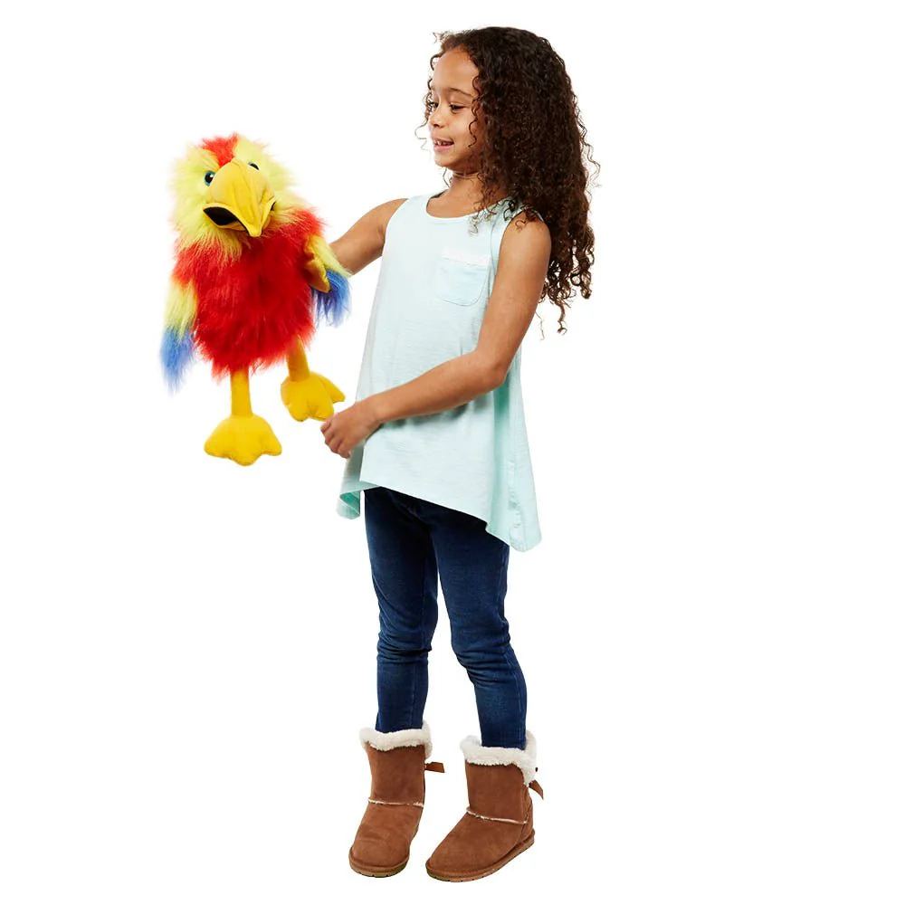 The Puppet Company Scarlet Macaw Large Bird Hand Puppet - Image 2