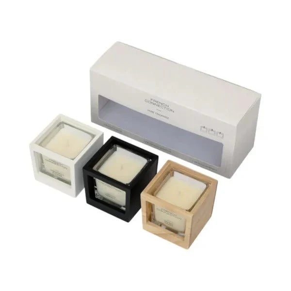 The Wooden Collection Candles Set by French Connection 3 X 55G