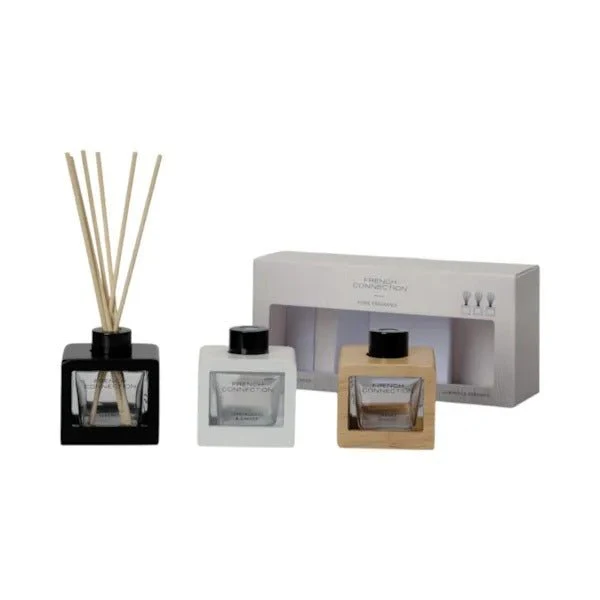 The Wooden Collection Diffuser gift set by French Connection 3 X 50ml