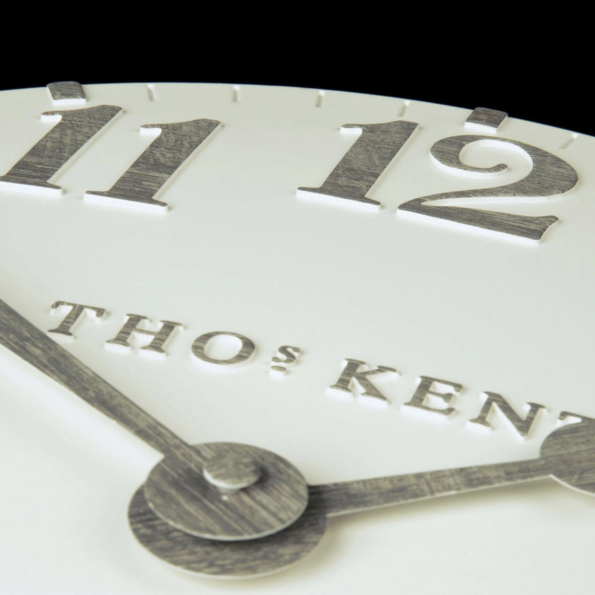 Thomas Kent 12" Arabic Wall Clock Limestone - Image 2