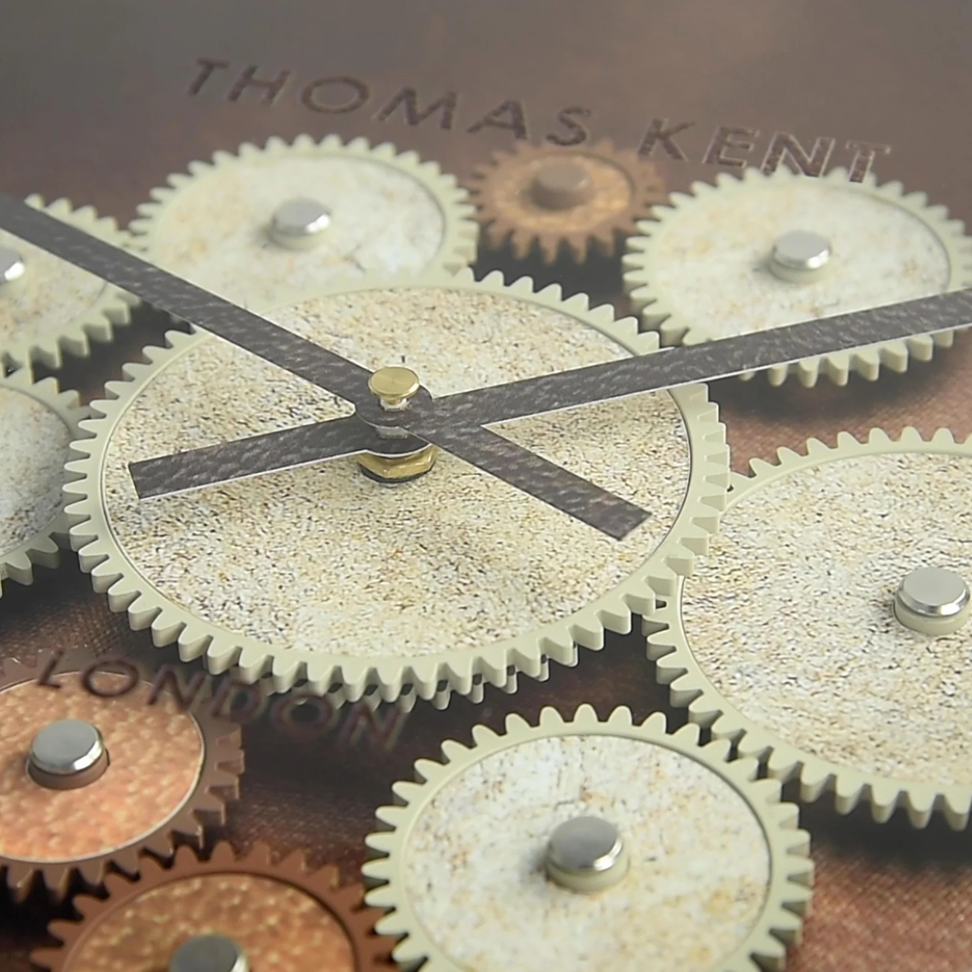 Thomas Kent 21" Clocksmith Wall Clock Cog Bronze - Image 5
