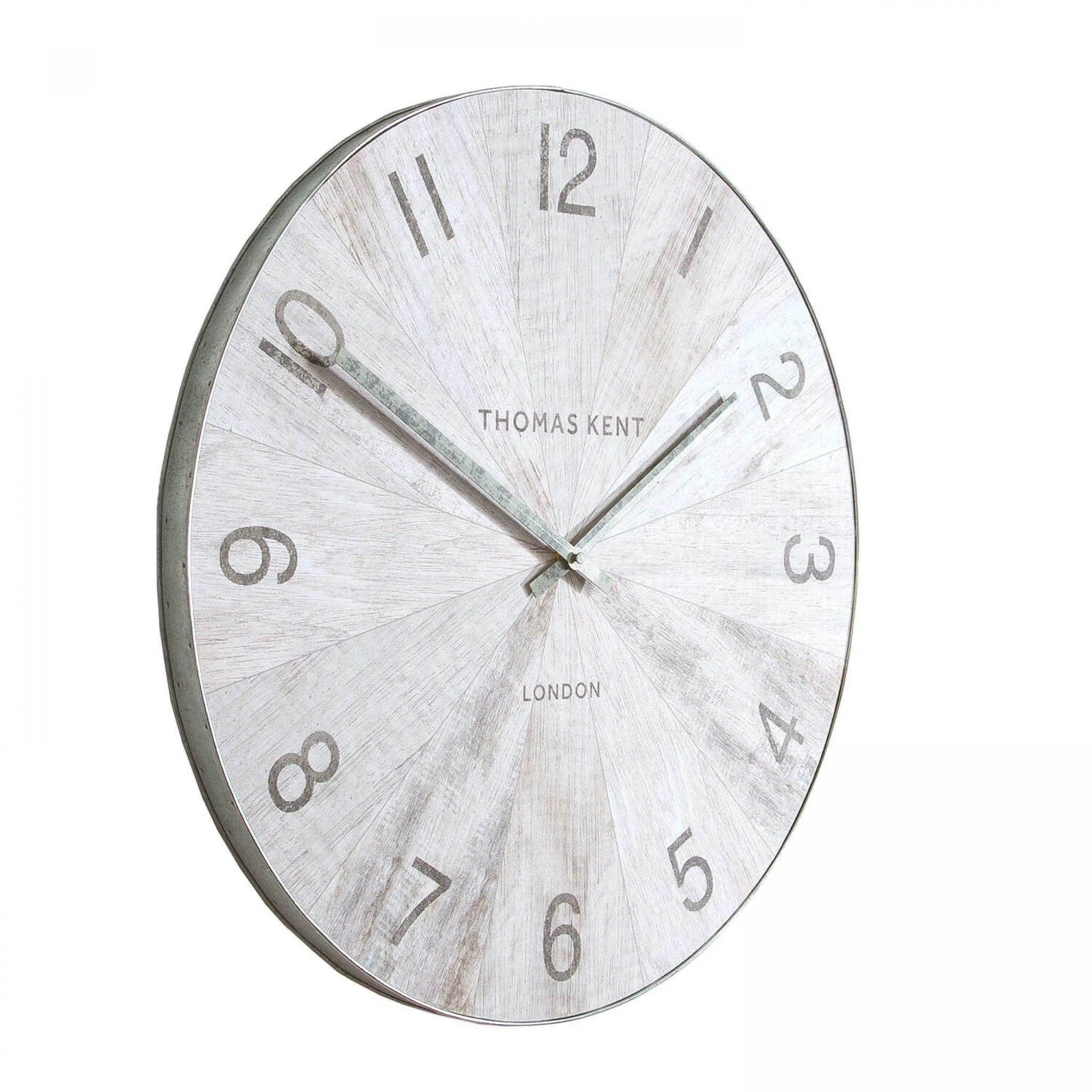 Thomas Kent 22" Wharf Wall Clock Pickled Oak - Image 5