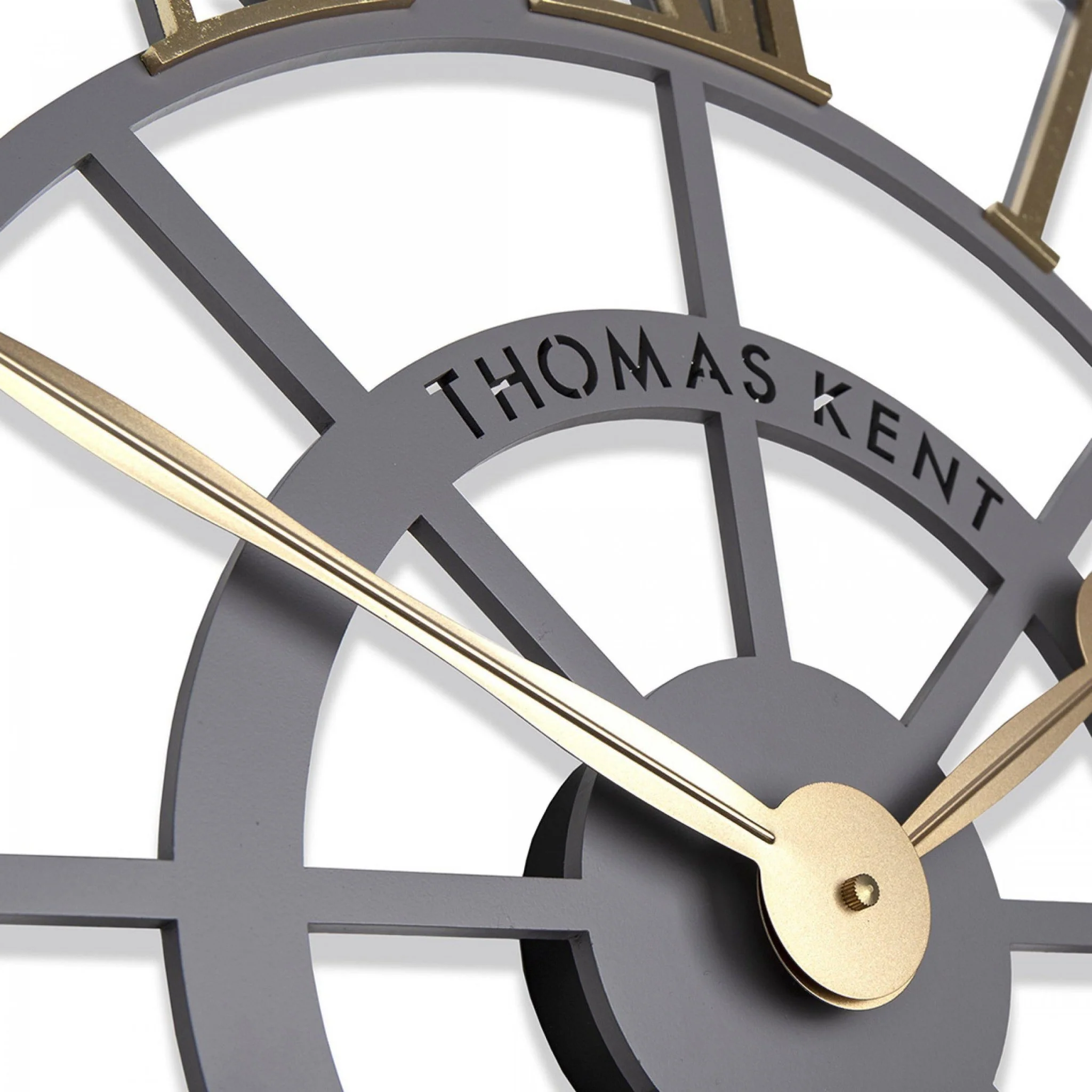 Thomas Kent 24" Evening Star Brass Wall Clock - Image 3
